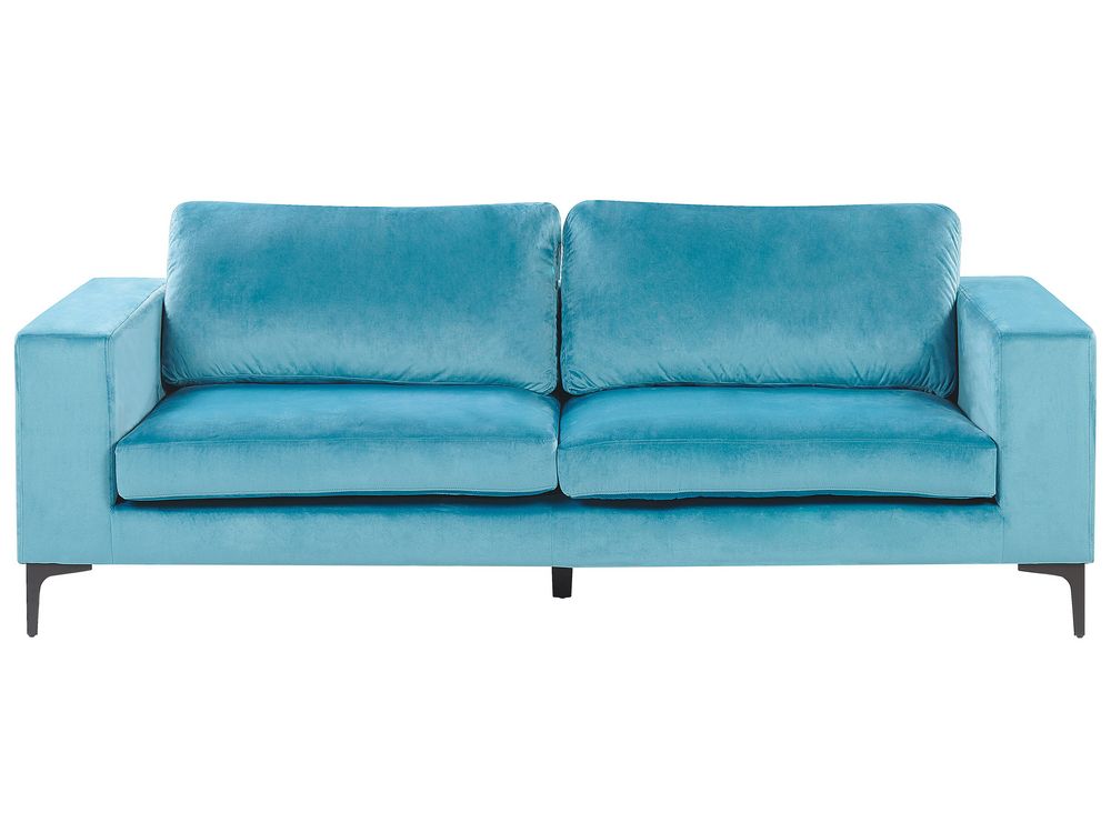 Sofa 3-seter VADSTENA Fløyel Lyseblå