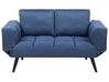 Sofa Bed 2 Seater BREKKE Fabric Navy Blue