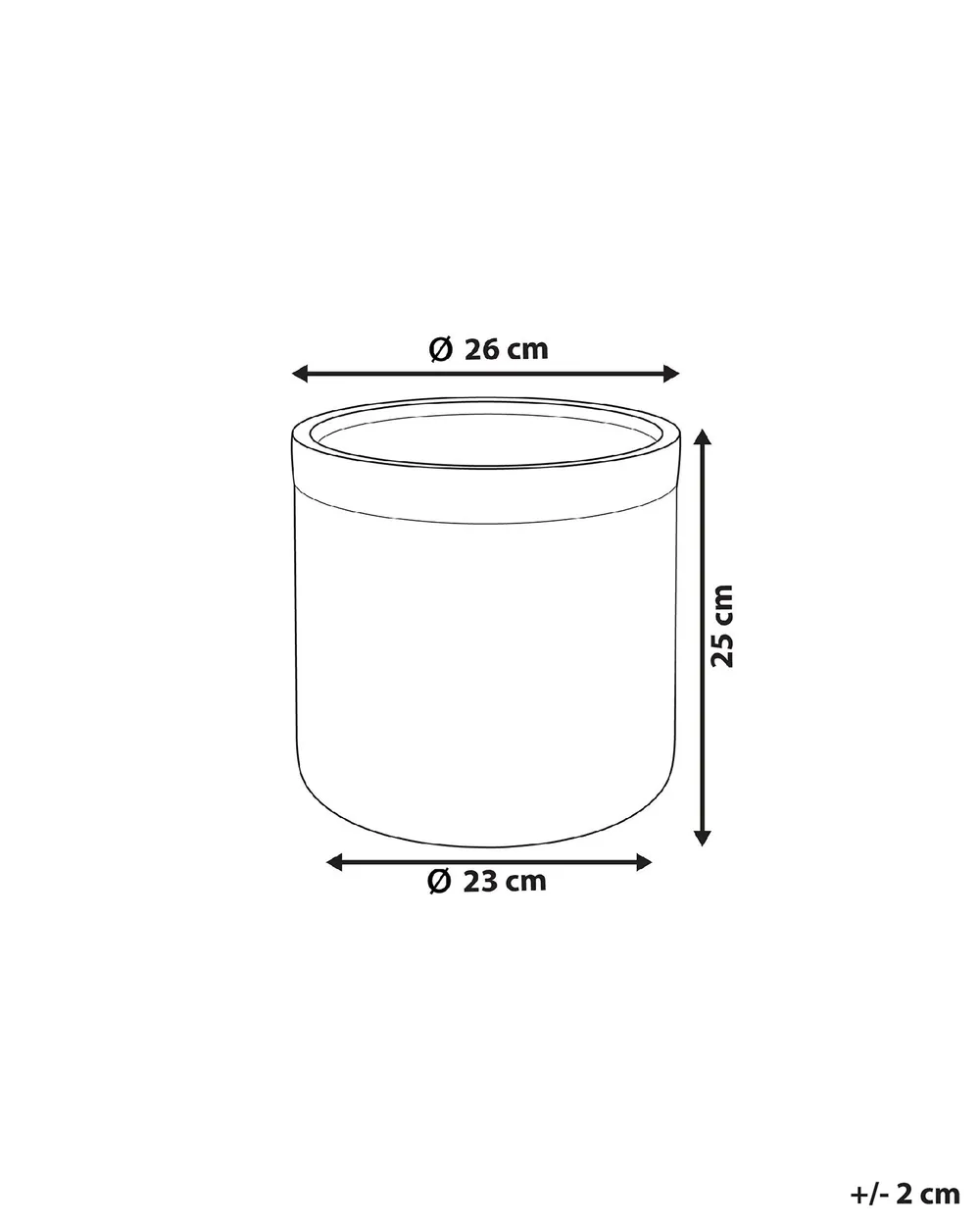 Plant Pot SAMOS 26 cm Grey_853327