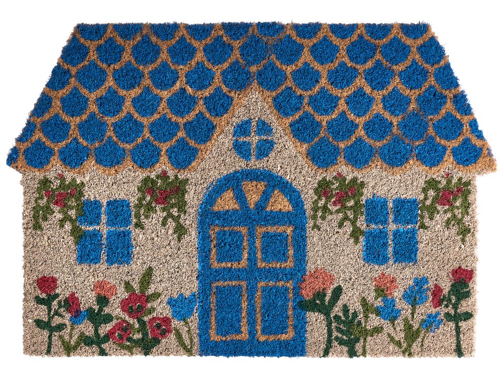Dörrmatta ROSARIO Blå 40 x 60 cm Hus Kokosfiber