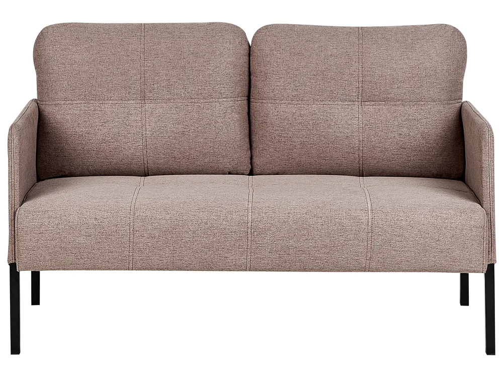 Sofa 2 Seater LAHTI Fabric Light Brown