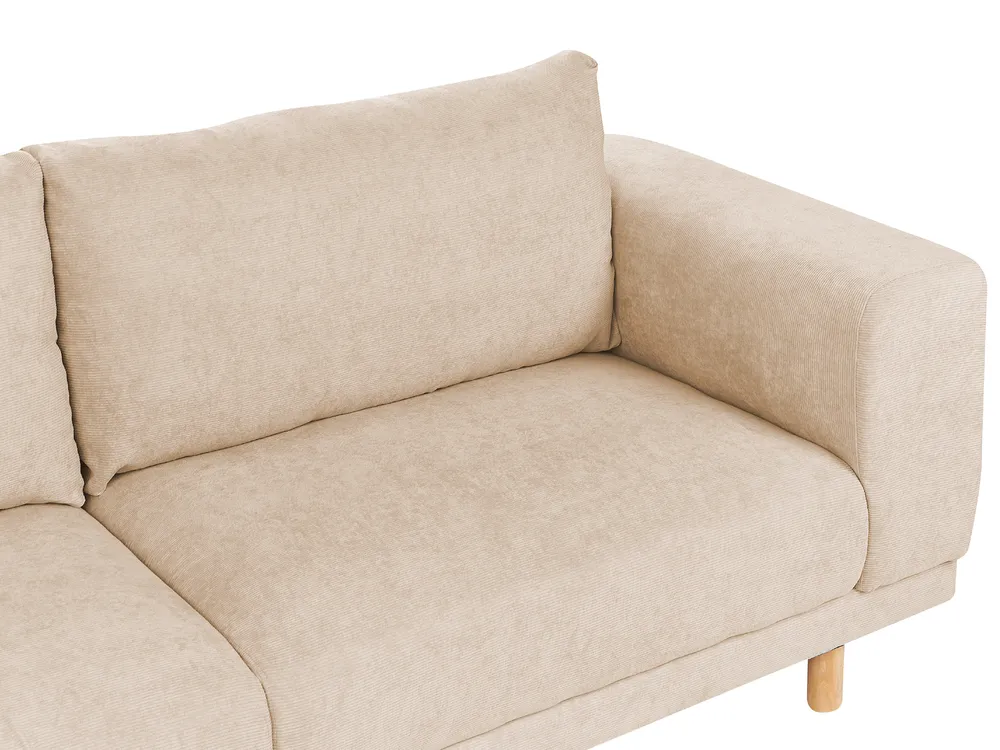 Sofa 3 Seater NIVALA Corduroy Beige_874141
