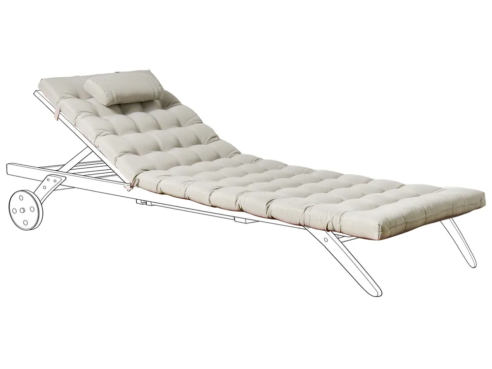 Pute til solseng CESANA PREMIUM 192 x 56 cm Gråbrun