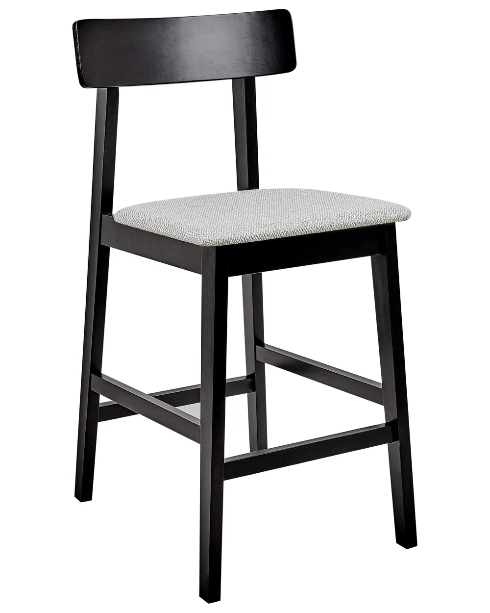 Set of 2 Bar Chairs ISANTI Wood Black/ Grey_945377