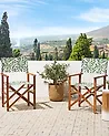 Set of 2 Garden Chairs CINE Acacia Wood Dark Brown