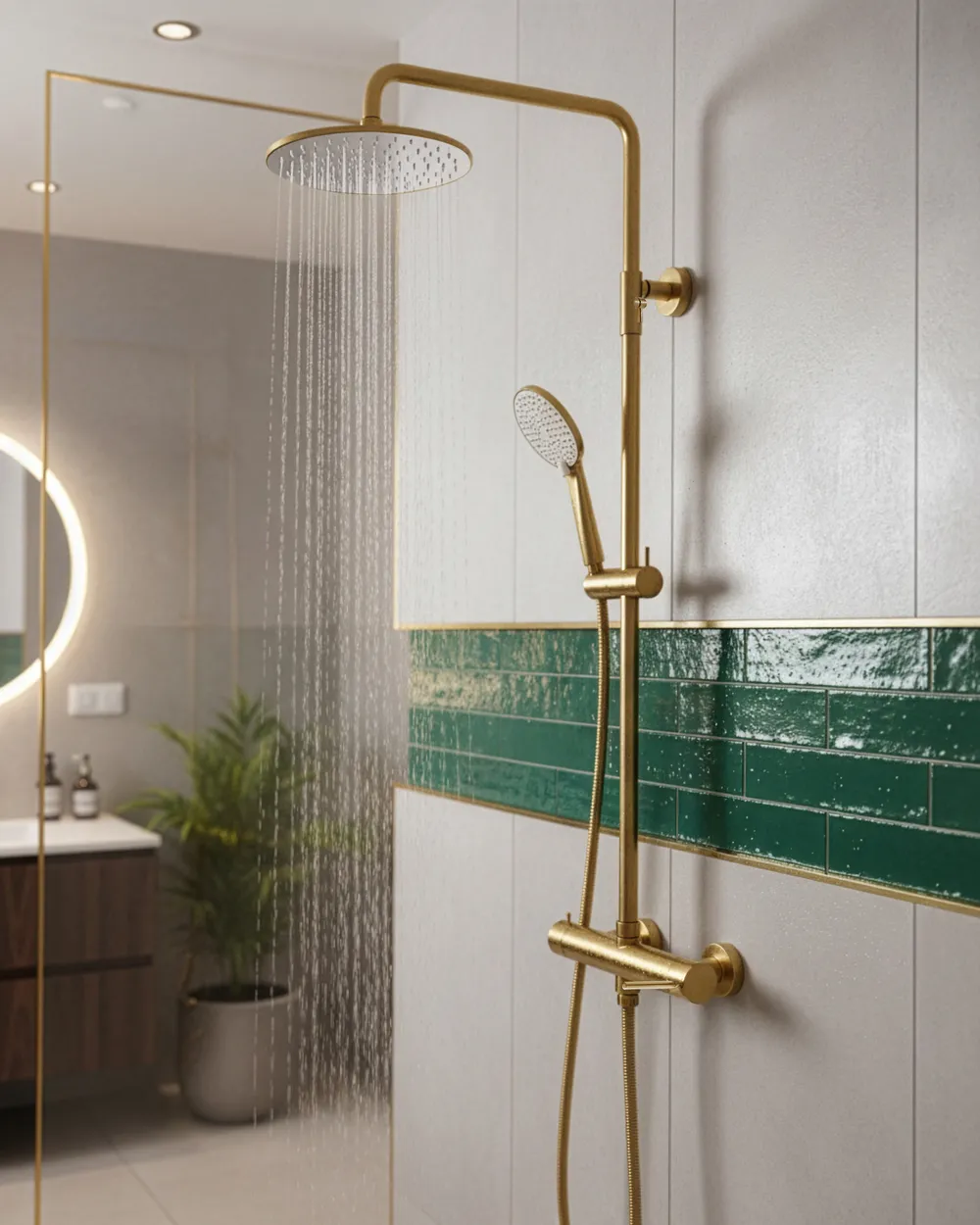 Mixer Shower Set with Rainshower PUYEHUE Gold