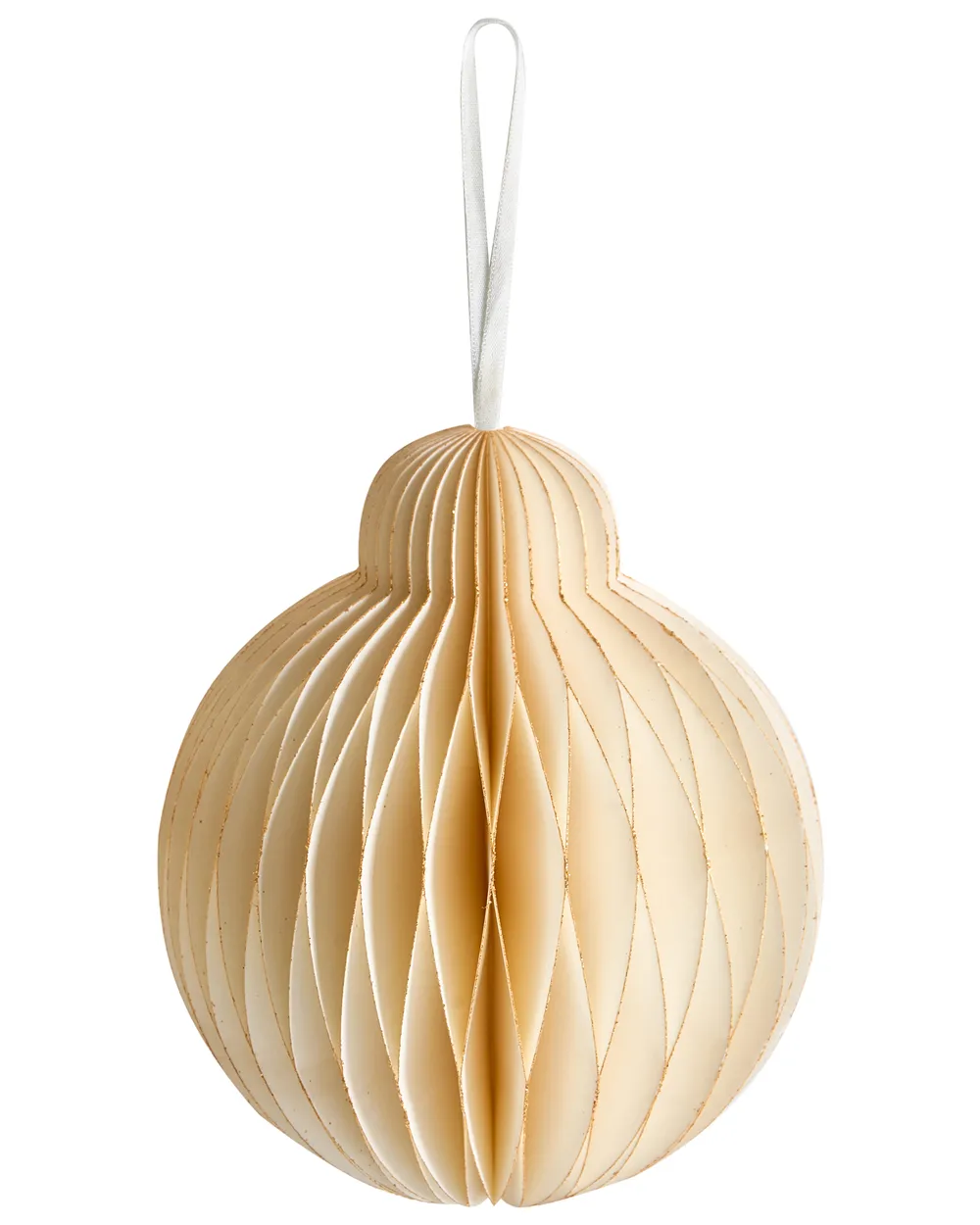 Set med 20 julgransdekorationer JOLSTRA Papper Beige_1030487