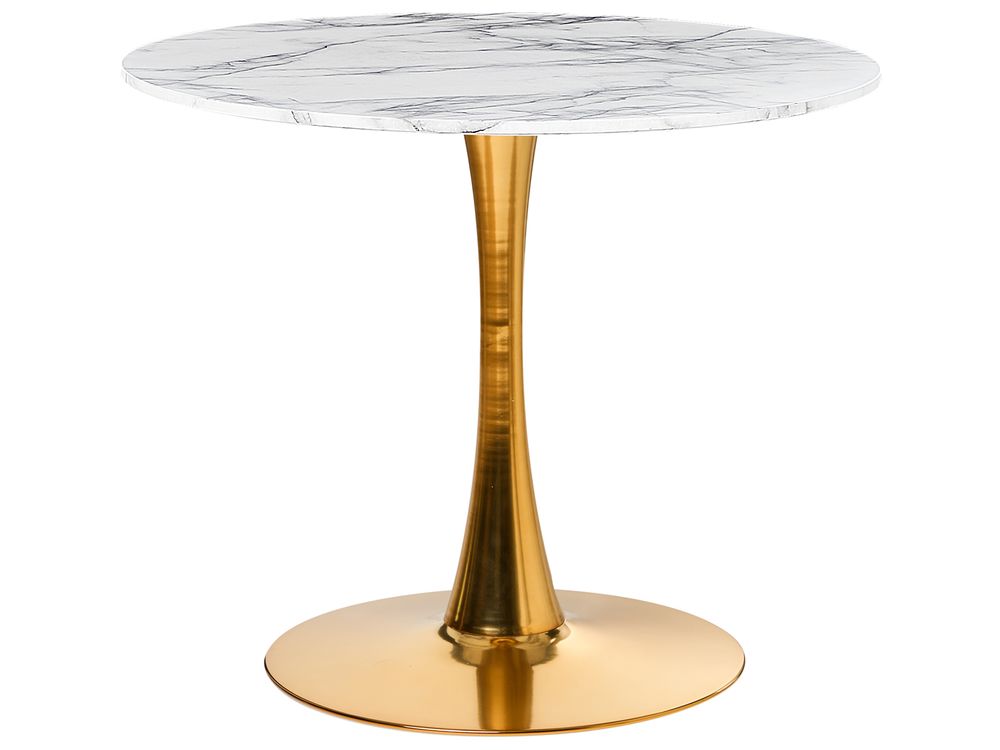 Matbord BOCA Marmor/ Guld 90 cm 90 cm