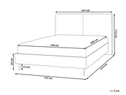 Bed Boucle IZERNORE 140 x 200 cm (EU Double) Beige_971394