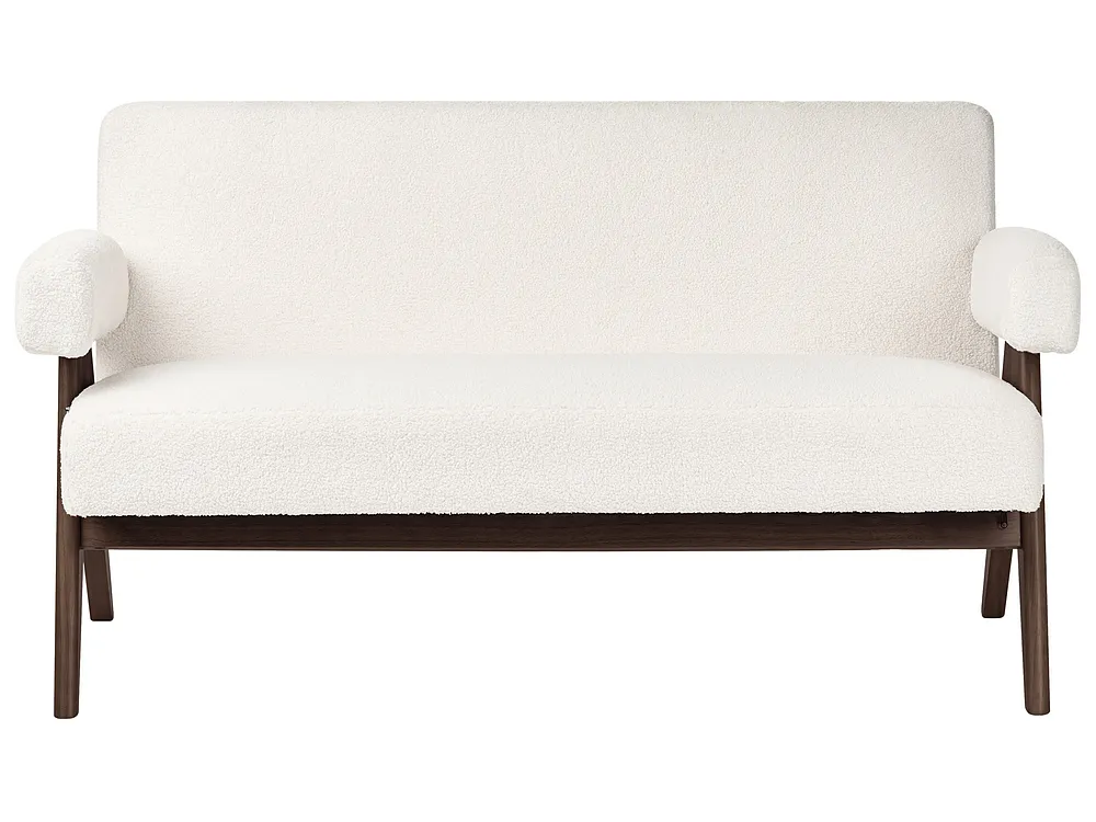 Soffa 2-sits TAMRE Bouclé Off-White/ Mörkbrun_985258