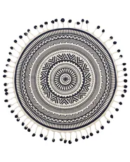 Rug TATVAN Blue ø 120 cm Cotton_756570