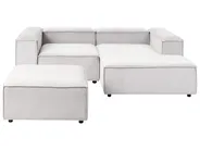 Modulär hörnsoffa 2-sits ARDAL med fotpall Manchester Off-White Vänstervänd_1008056