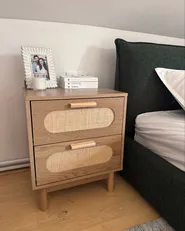 2 Drawer Bedside Table COSTELLO Light Brown_1160763