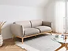 Sofa 3 Seater LJUNG Fabric Light Brown