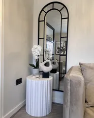 Wall Mirror CROSSES 60 cm 170 cm Metal Black_920989