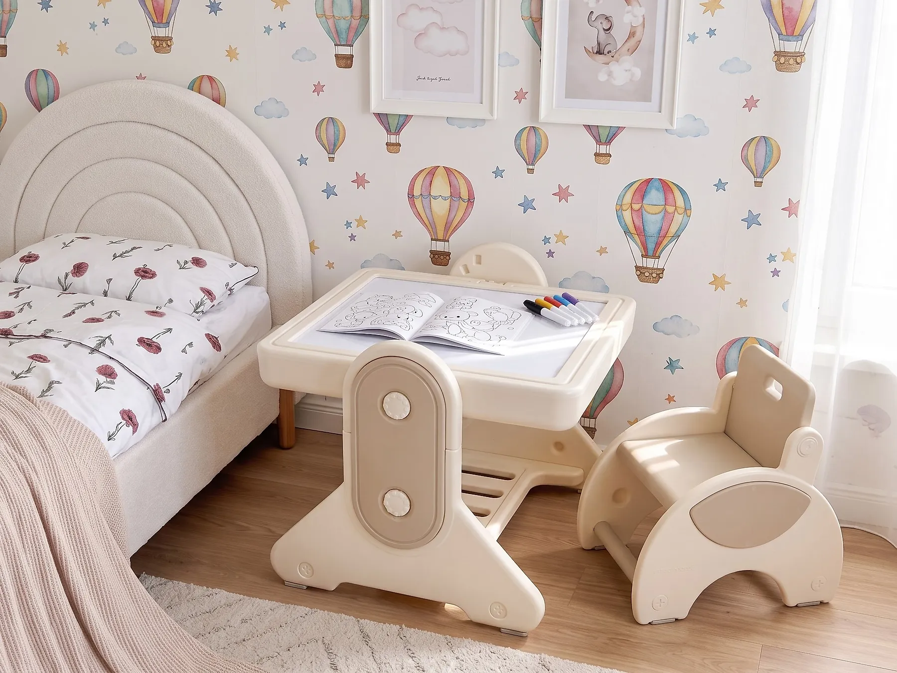 Lasten pöytä ja tuoli MILA Beige_1124418