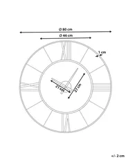 Wall Clock BLAMERE 80 cm Metal Gold_1019695