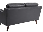 Sofa 2 Seater LOKKA Faux Leather Grey_697878