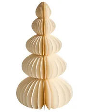 Set of 6 Christmas Decorations RANELVA 14/19/25 cm Christmas Tree Brown/ Beige_1030457
