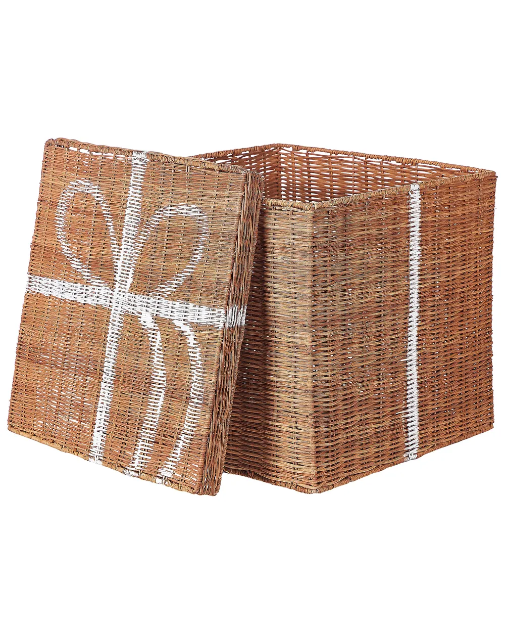 Set of 3 Baskets Christmas Gifts CADEAU Rattan Natural_880271