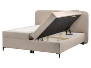 Divan Bed with Storage REGENT Fabric Taupe 160 x 200 cm (EU King Size)_1065376