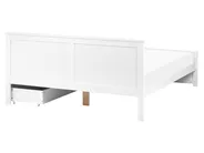 Bed with 2 Drawers SABRAN Pine Wood White 160 x 200 cm (EU King Size)_1061293