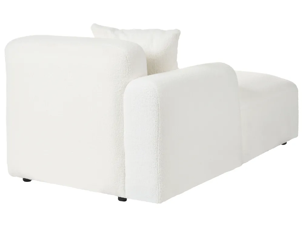 Modular Corner Sofa 3 Seater HEDE Boucle White Right Hand_1091900