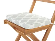 Bistro Set with Cushions Folding FIJI Acacia Wood Mint Green_764361