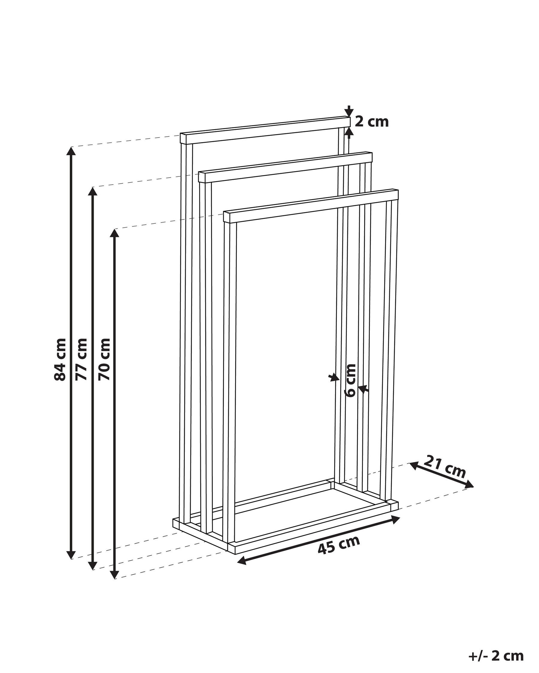 Towel Stand CHARRAS Metal Black_821552