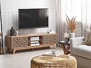 TV Stand PRESCOT Light Brown_1172796