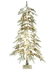 Ulkokoriste LED-valo HASSLAN 125 cm Joulukuusi Valkoinen_1025822