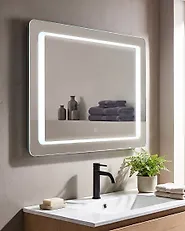 Badrumsspegel med LED WASSY 80 cm 60 cm Silver_1179489