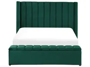 Waterbed with Storage Bench NOYERS Velvet Green 140 x 200 cm (EU Double)_915256