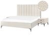 Bedroom Set SEZANNE Boucle Off-White 180 x 200 cm (EU Super King)