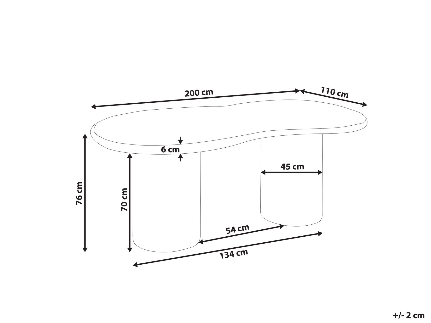 Garden Dining Table SIRMIONE 200 cm 110 cm Terrazzo Effect White_1052931
