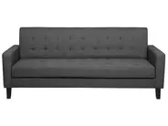 Sofa Bed 3 Seater VEHKOO Fabric Dark Grey_750407