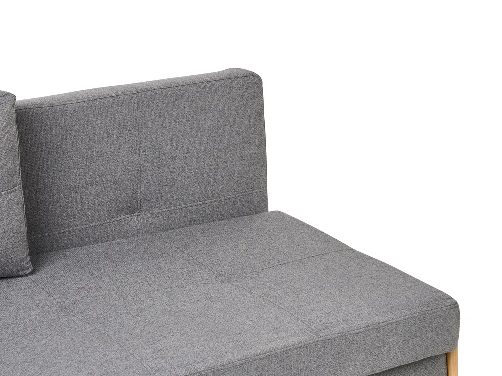 Sofa Bed 2 Seater EDLAND Fabric Dark Grey_1059528