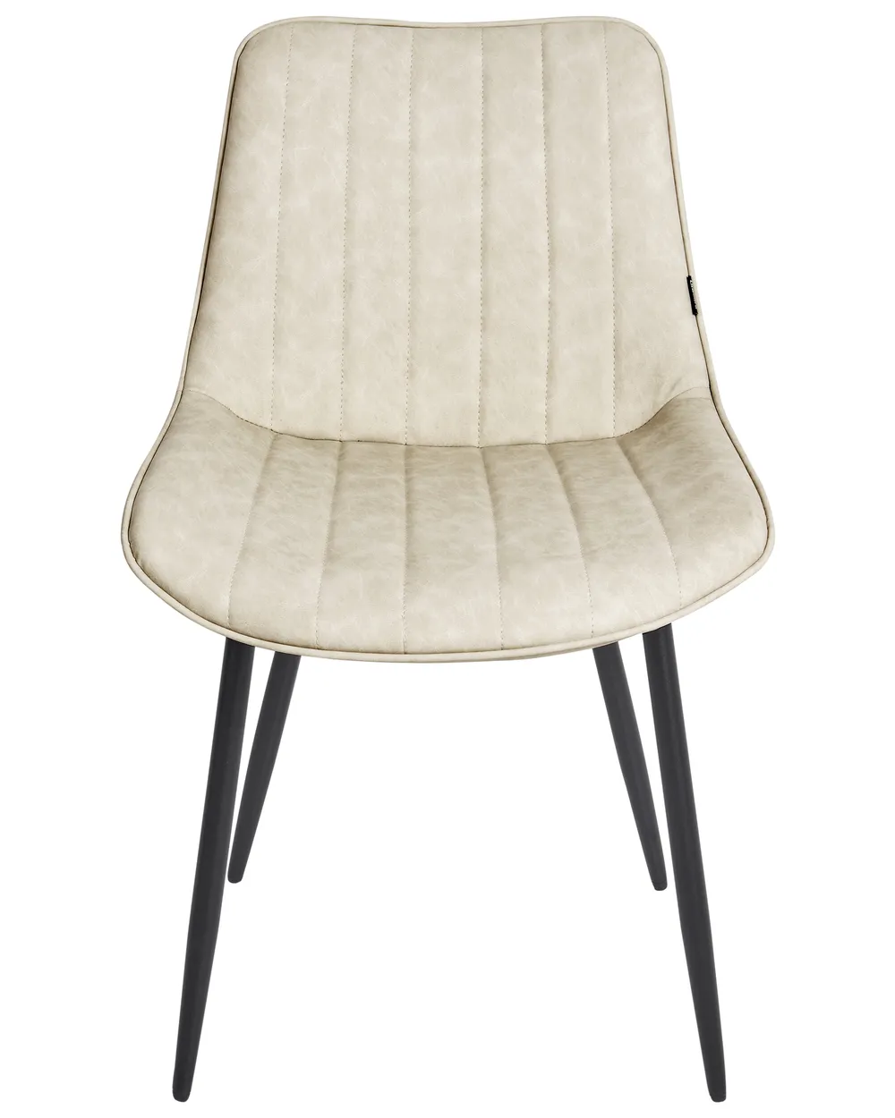 Set of 2 Dining Chairs DUBROVNIK Faux Leather Light Beige_928991