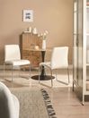 Set of 2 Dining Chairs KIRON Faux Leather White