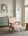 Nojatuoli EVJE Keinopellava Beige