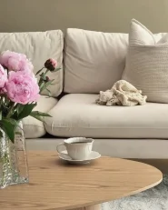 Living Room Set 5 Seater VINTERBRO with Ottoman Velvet Light Beige_1012408