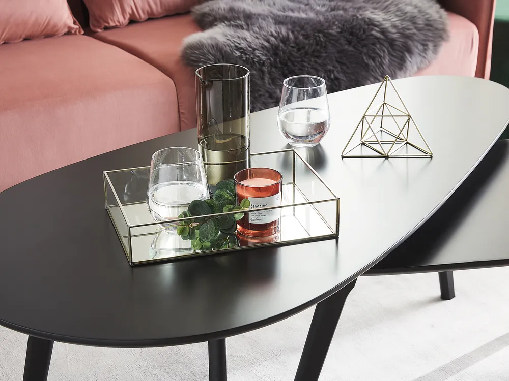Dekorationsbricka GRENOBLE Glas Silver