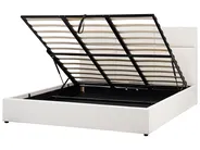 Ottoman Bed LAGORD Fabric Off-White 180 x 200 cm (EU Super King)_971951