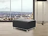 Fotpall OSLO Läder Svart