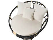 Garden Daybed ROSSANO Rattan Black_873228