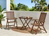 Bistro Set Folding AMANTEA Acacia Wood Dark Brown