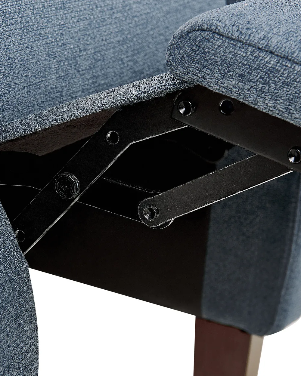Recliner Chair EGERSUND with Footrest Fabric Dark Blue_896465