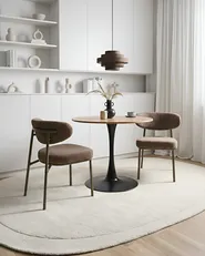 Set med 2 matstolar UNITY Bouclé Taupe_1042225