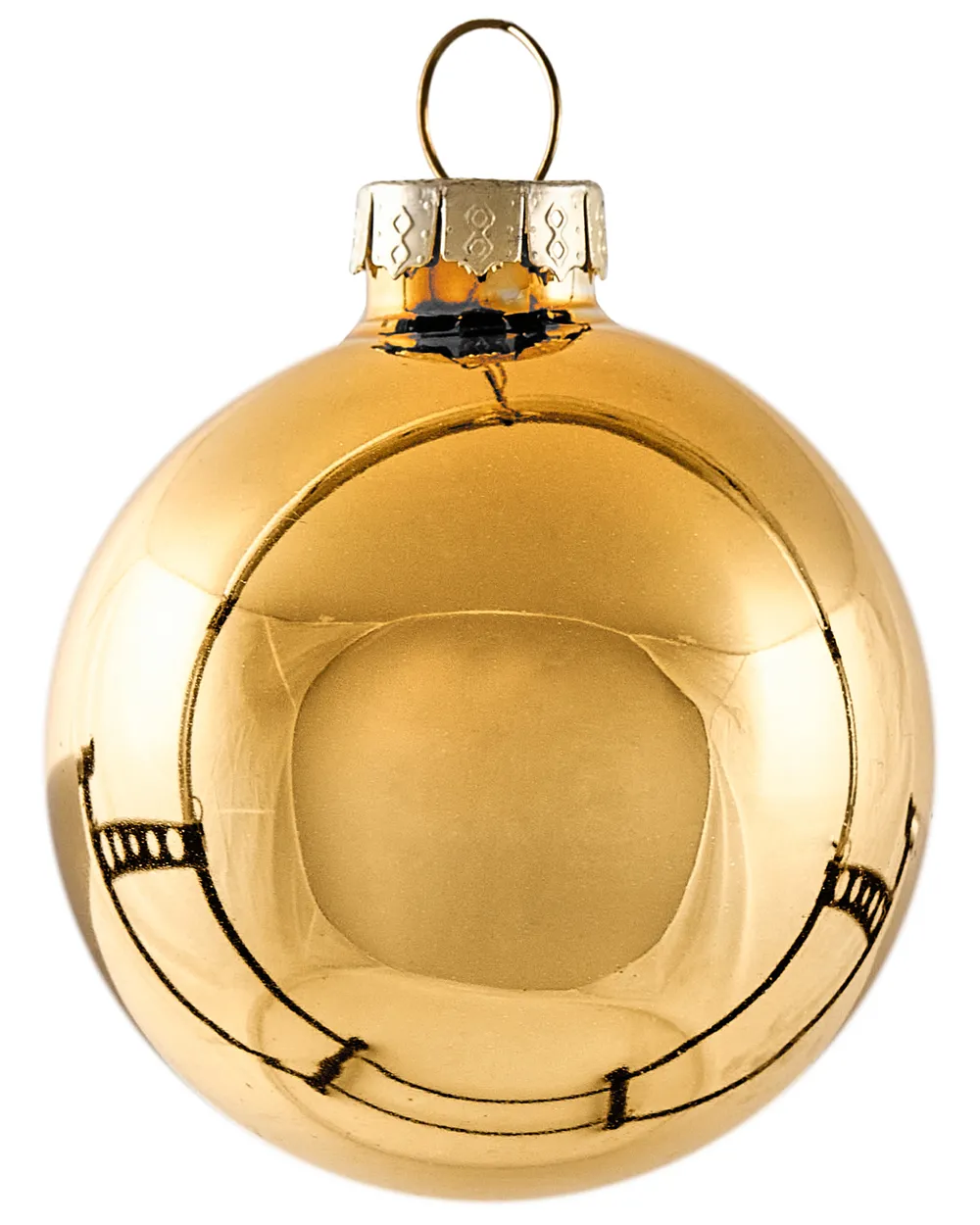 Set med 35 julgranskulor ICEDROP Glas Blå/ guld_1028525