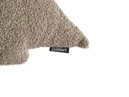 Set med 3 dekorativa kuddar WINTERLAND 30 x 35 cm 45 x 25 cm Bouclé Taupe Julmotiv_1032965